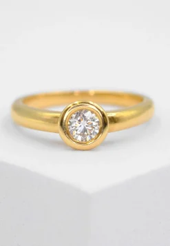 Solitaire Ring Diamant 0.40ct. Gelbgold 750