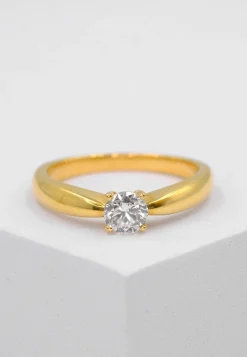 Solitaire Ring Diamant 0.40ct. Gelbgold 750