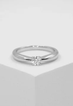 Solitaire Ring Diamant 0.25ct. Weissgold 750