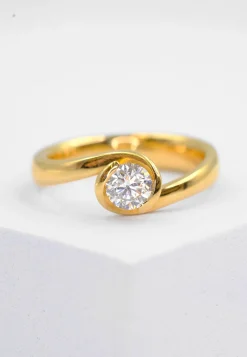 Solitaire Ring Diamant 0.50ct. Gelbgold 750