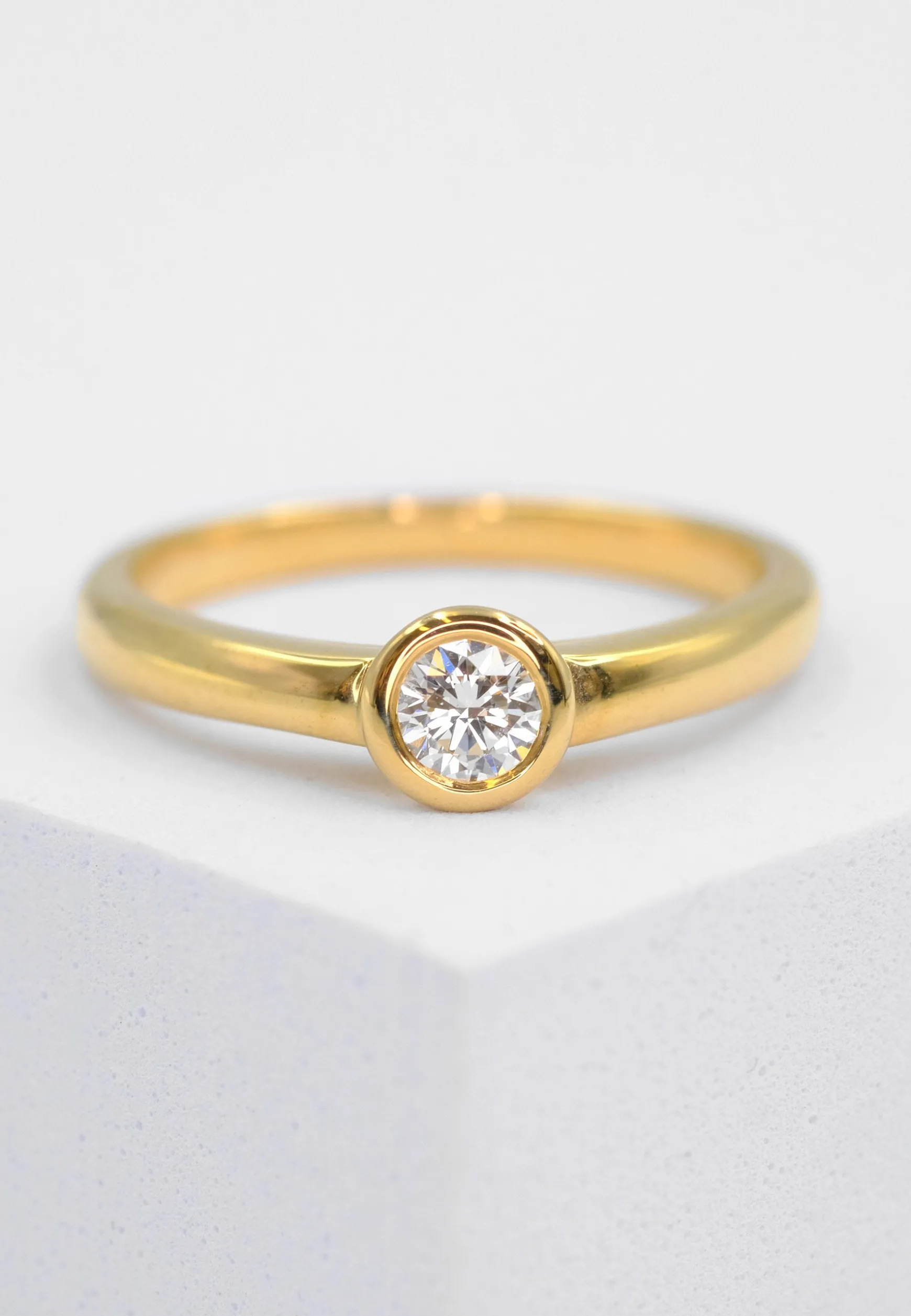 Solitaire Ring Diamant 0.20ct. Gelbgold 750