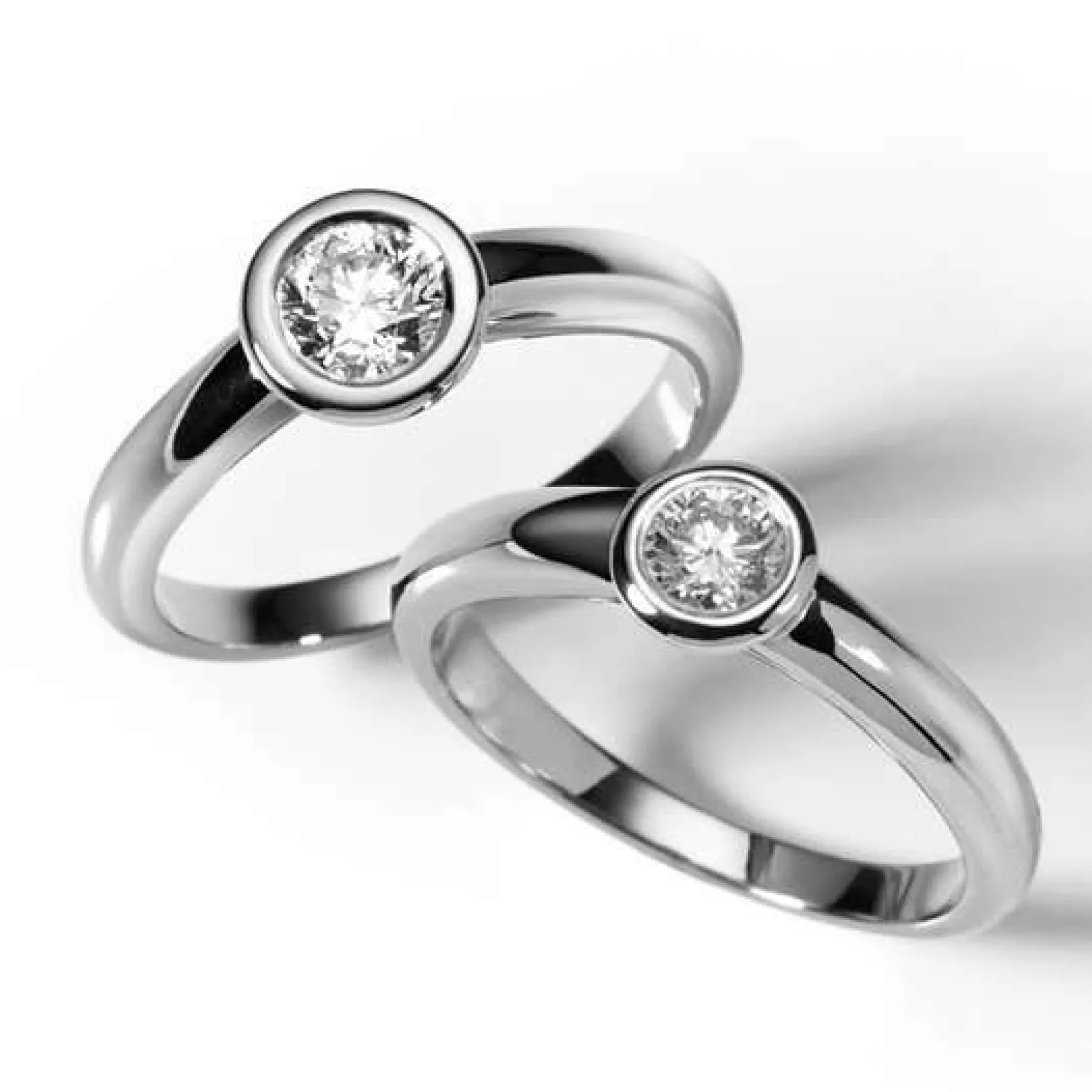 Solitaire Ring Diamant 0.30ct. Weissgold 750