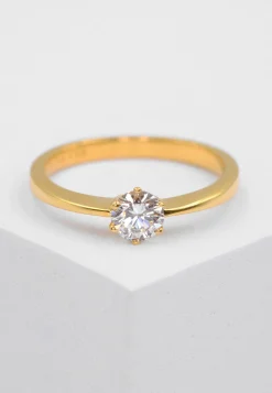 Solitaire Ring Diamant 0.50ct. Gelbgold 750