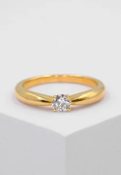 Solitaire Ring Diamant 0.25ct. Gelbgold 750