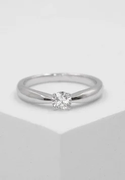 Solitaire Ring Diamant 0.30ct. Weissgold 750