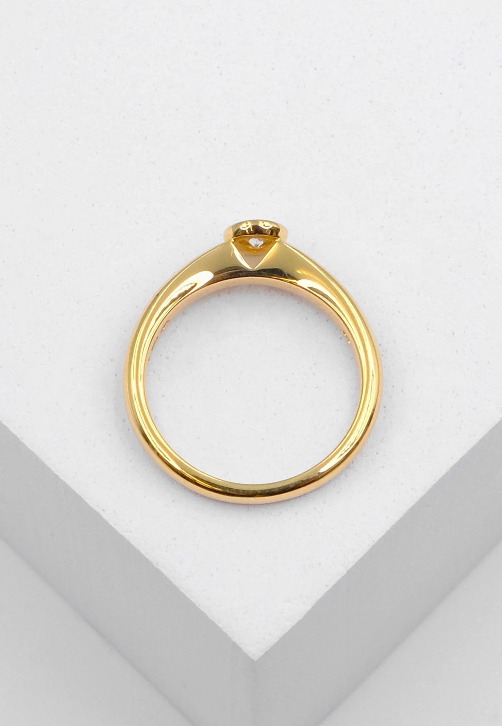 Solitaire Ring Diamant 0.10ct. Gelbgold 750