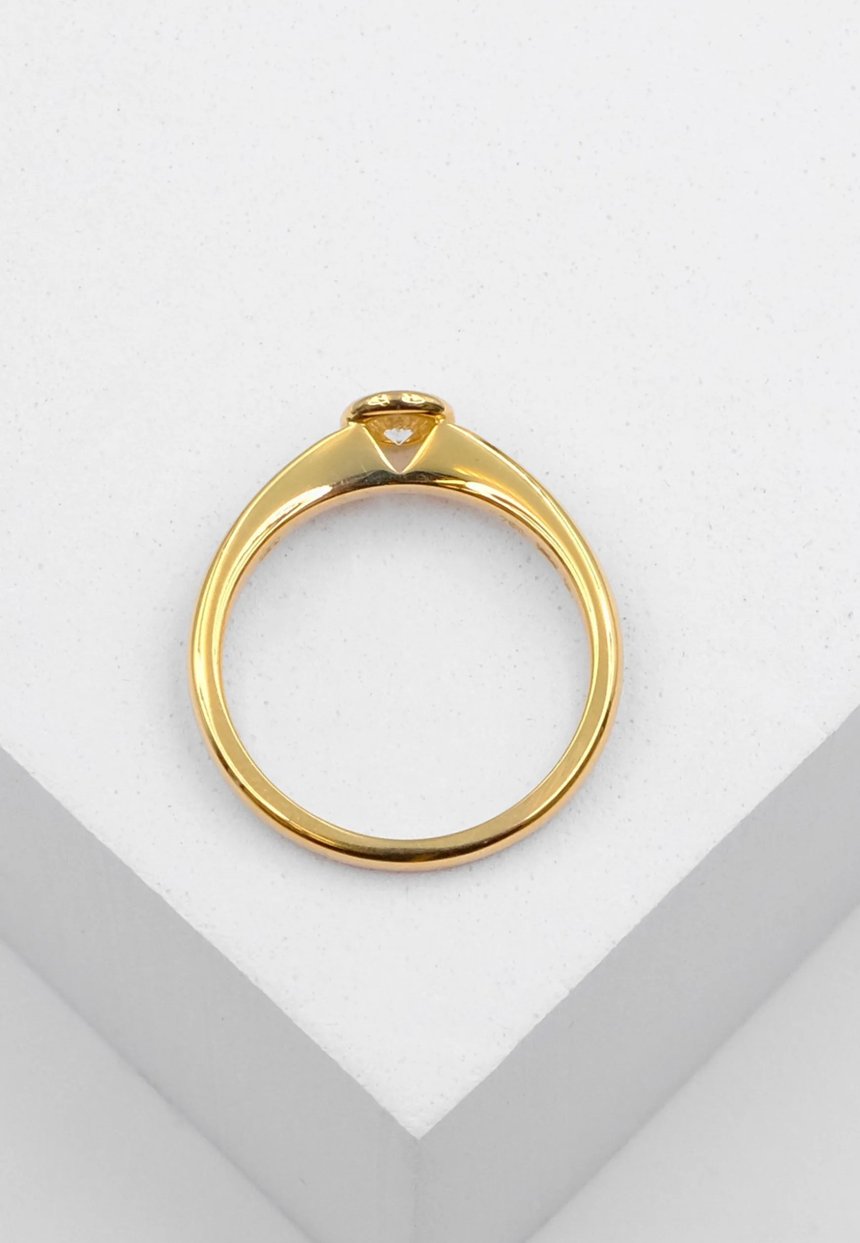 Solitaire Ring Diamant 0.20ct. Gelbgold 750