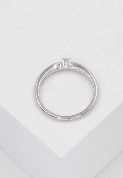 Solitaire Ring Diamant 0.10ct. Palladium-Weissgold 750