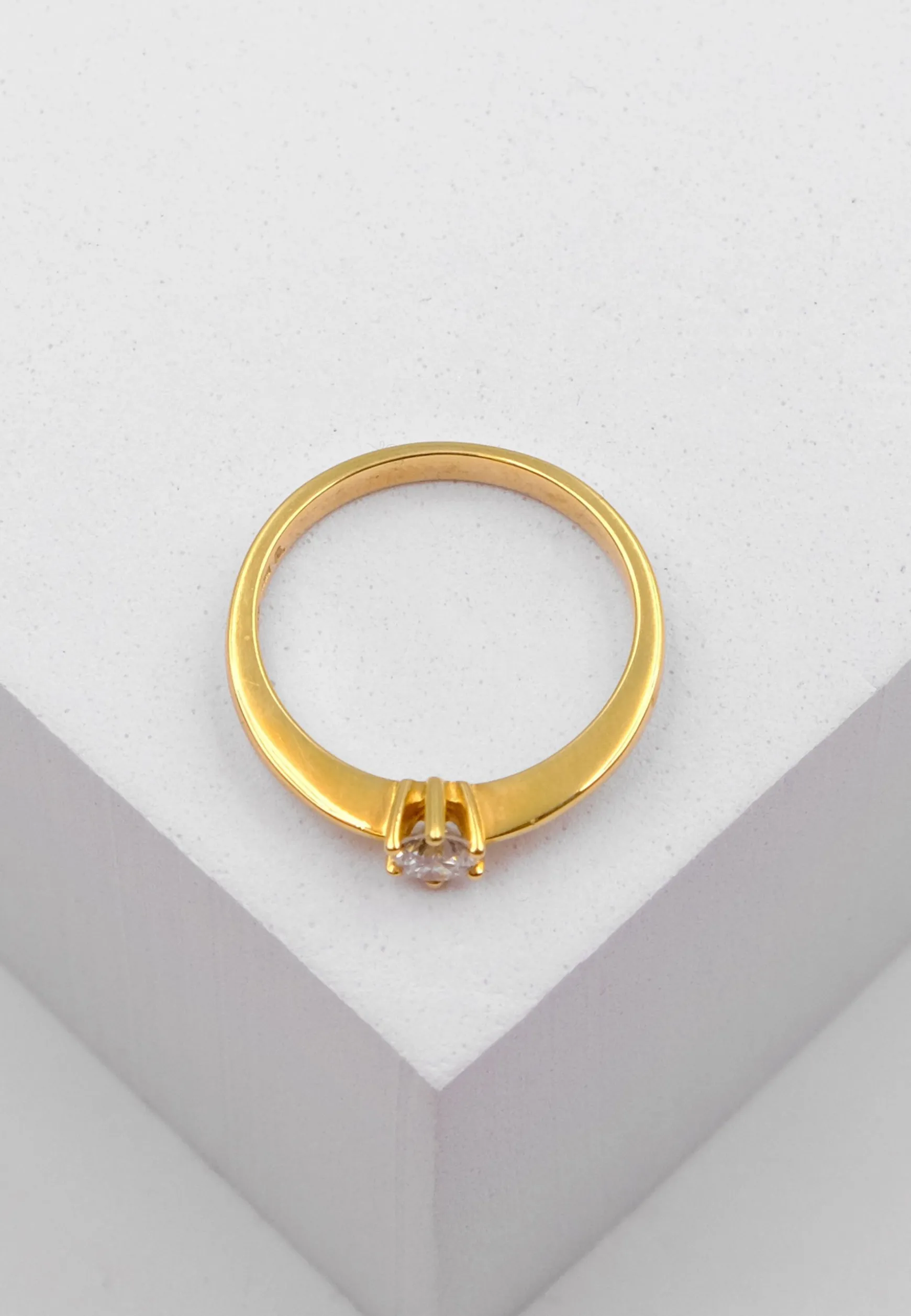 Solitaire Ring Diamant 0.25ct. Gelbgold 750