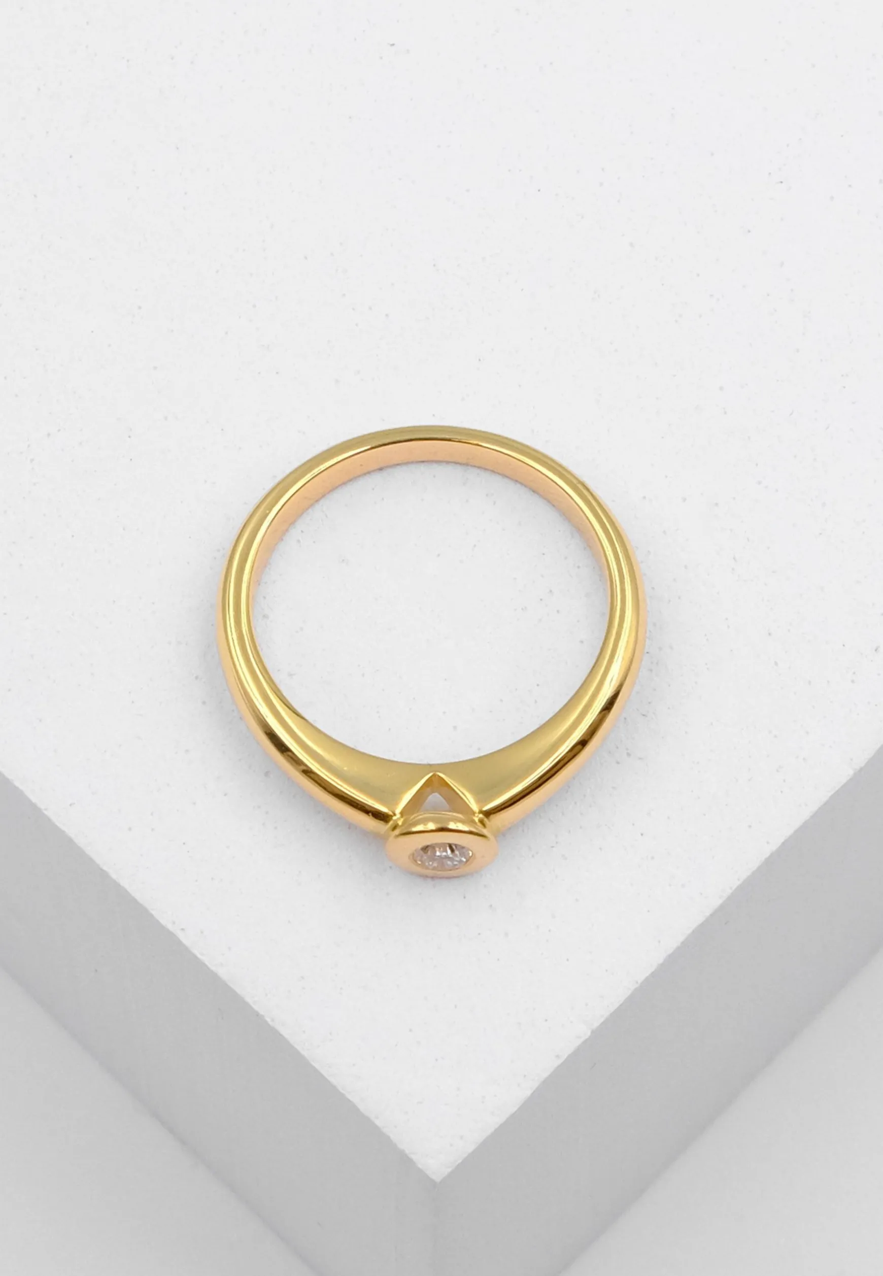 Solitaire Ring Diamant 0.10ct. Gelbgold 750