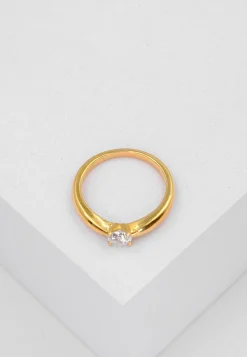 Solitaire Ring Diamant 0.40ct. Gelbgold 750