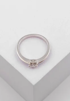 Solitaire Ring Diamant 0.50ct. Weissgold 750