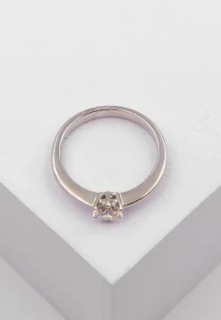 Solitaire Ring Diamant 0.40ct. Weissgold 750
