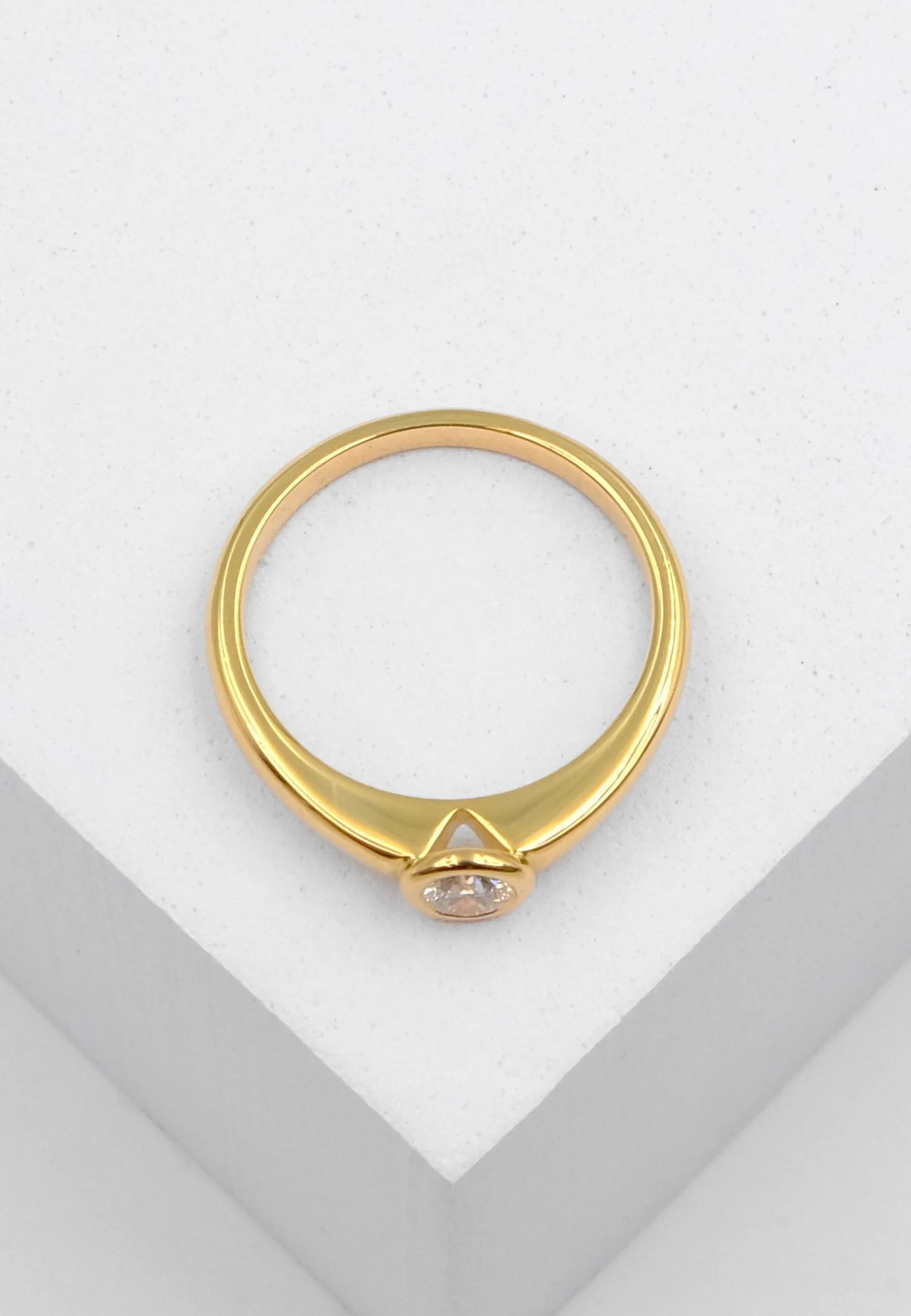 Solitaire Ring Diamant 0.20ct. Gelbgold 750