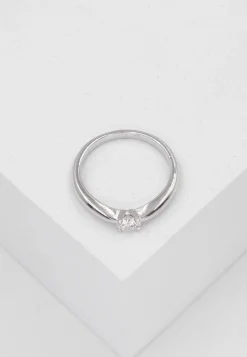 Solitaire Ring Diamant 0.30ct. Weissgold 750