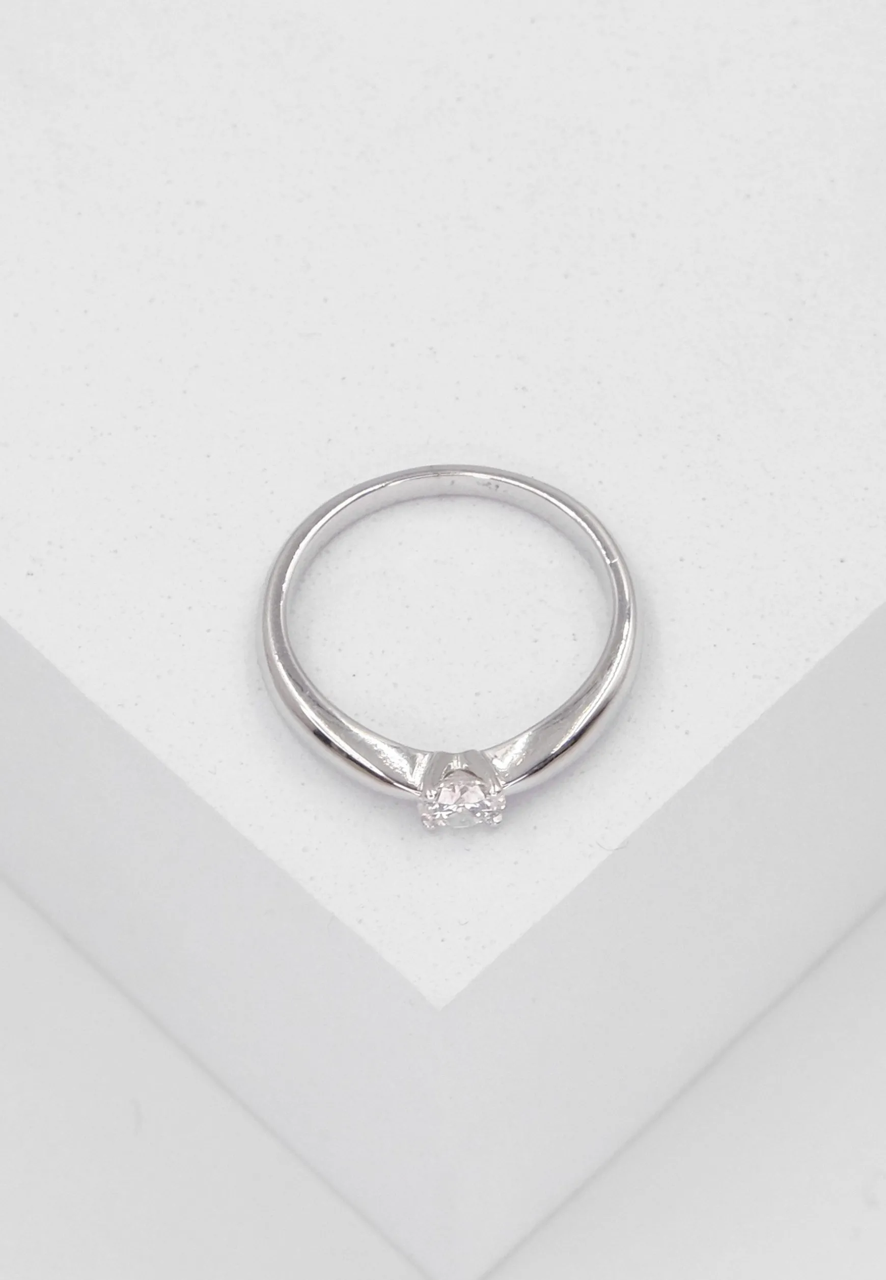 Solitaire Ring Diamant 0.30ct. Weissgold 750