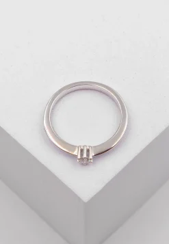 Solitaire Ring Diamant 0.10ct. Weissgold 750