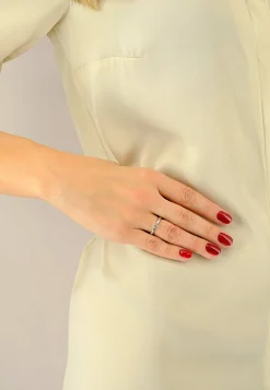 Solitaire Ring Diamant 0.25ct. Weissgold 750