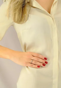 Solitaire Ring Diamant 0.40ct. Weissgold 750