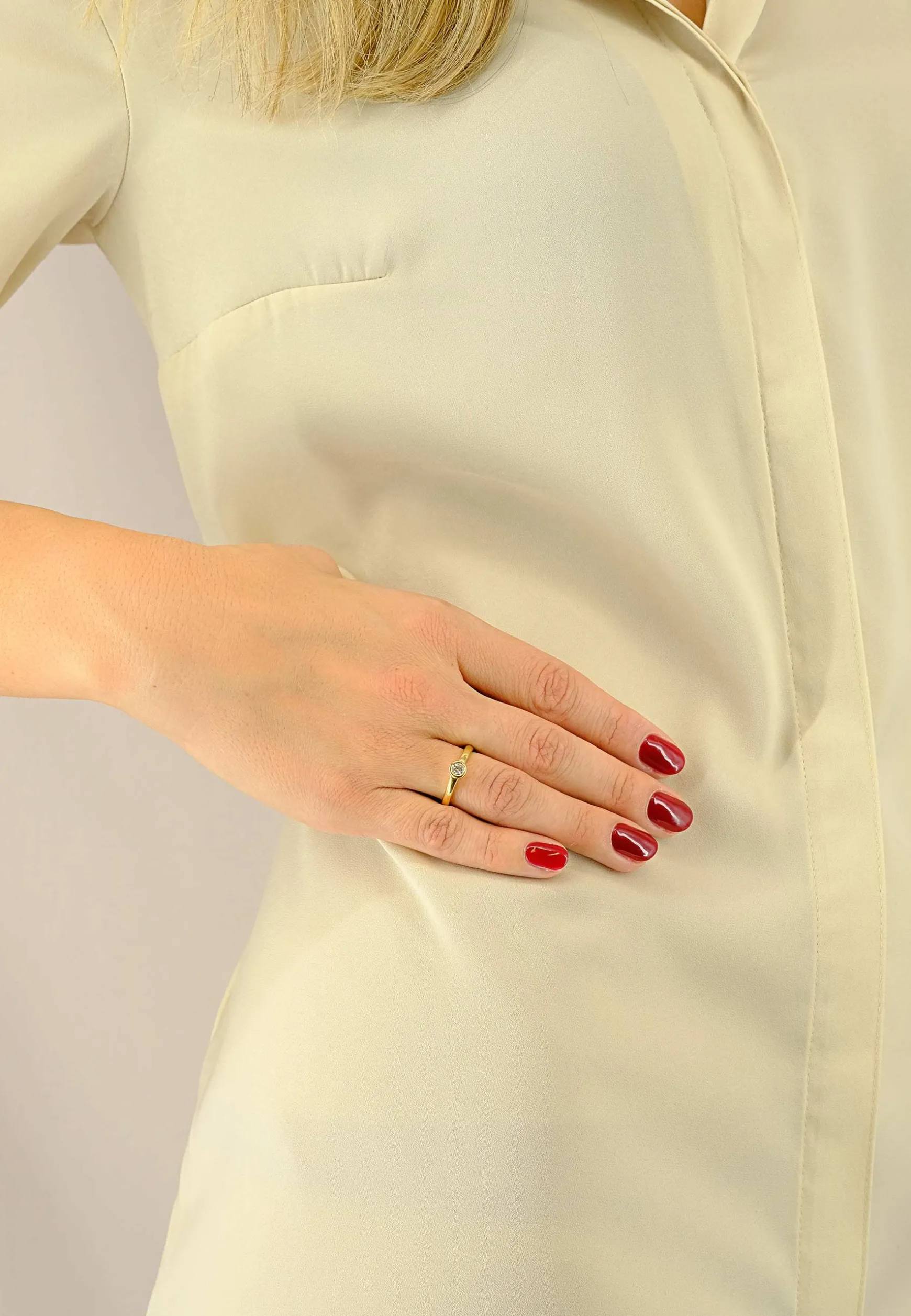 Solitaire Ring Diamant 0.20ct. Gelbgold 750