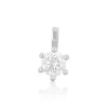 Solitär Anhänger 6-Griff-Fassung Weissgold 750 Diamant 0.50ct. 9x8mm