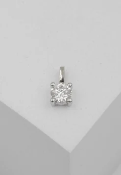 Solitär Anhänger 4-Griff-Fassung Weissgold 750 Diamant 0.33ct. 9x5.5mm