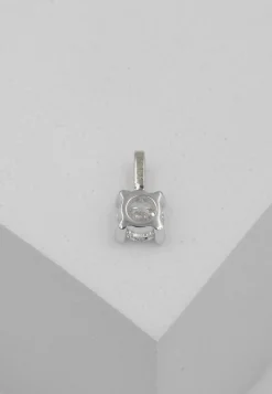 Solitär Anhänger 4-Griff-Fassung Weissgold 750 Diamant 0.33ct. 9x5.5mm