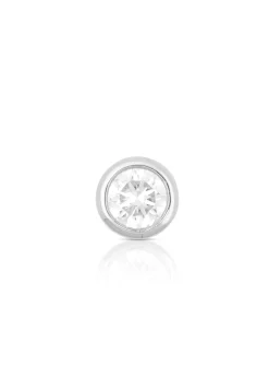 Solitär Anhänger Zargenfassung Weissgold 750 Diamant 0.15ct. 5x5mm