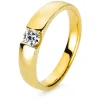Solitär 585/14K Gelbgold Diamant 0.2ct.