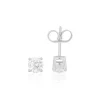 Solitär Ohrstecker 4-Griff-Fassung Weissgold 750 Brillanten 1.00ct. 6mm