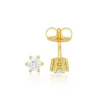Solitär Ohrstecker 6-Griff-Fassung Gelbgold 750 Brillanten 0.50ct. 6.5mm
