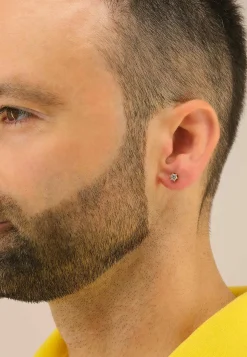 Solitär Ohrstecker 6-Griff-Fassung Gelbgold 750 Brillanten 0.50ct. 6.5mm