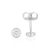 Solitär Ohrstecker Zargen-Fassung Weissgold 750 Brillanten 0.50ct. 6.5mm