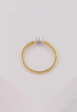 Solitär Ring Gelbgold 750, Brillanten 0.05ct. Trumiracle 0.20ct. (52)
