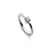 Solitär Ring 4-Griff-Fassung Weissgold 750, Brillant 0.15ct. (54)