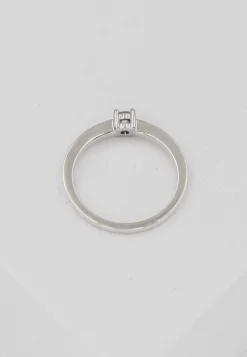 Solitär Ring 4-Griff-Fassung Weissgold 750, Brillant 0.15ct. (54)