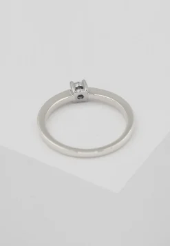 Solitär Ring 4-Griff-Fassung Weissgold 750, Brillant 0.15ct. (54)