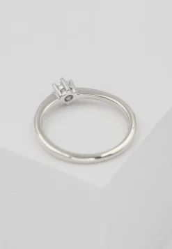 Solitär Ring 6-Griff-Fassung Weissgold 750, Brillant 0.20ct. (52)