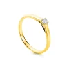 Solitär Ring 750/18K Gelbgold Diamant 0.15ct.