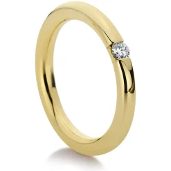 Solitär Ring 585/14K Gelbgold Diamant 0.1ct.