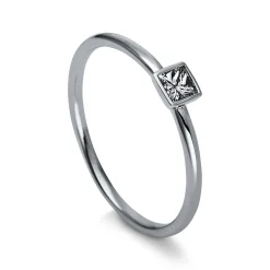 Solitär Ring 585/14K Weissgold Diamant 0.17ct.