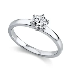 Solitär Ring 750/18K Weissgold Diamant 0.51ct.