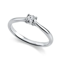 Solitär Ring 750/18K Weissgold Diamant 0.3ct.