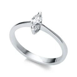 Solitär Ring 585/14K Weissgold Diamant 0.26ct.