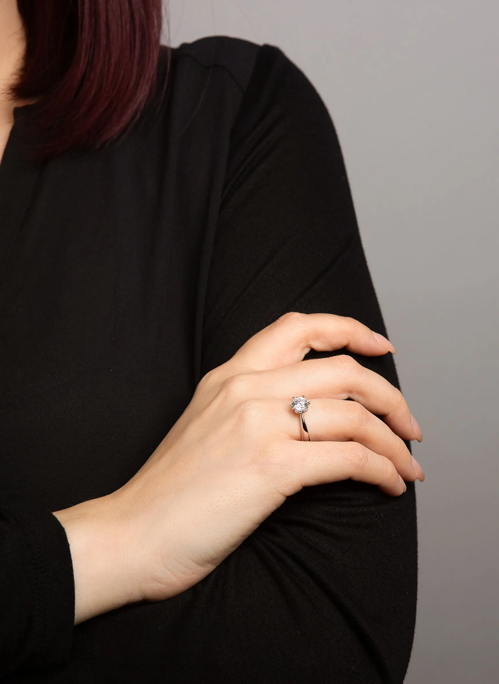 Solitär Ring 750/18K Weissgold Diamant 1ct.