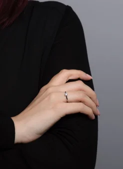 Solitär Ring 750/18K Weissgold Diamant 0.3ct.