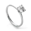Solitär Ring 750/18K Weissgold/Platin 950 Diamant 0.75ct.