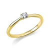 Solitär-Ring 4-Griff-Fassung, Diamant 0.15 ct.
