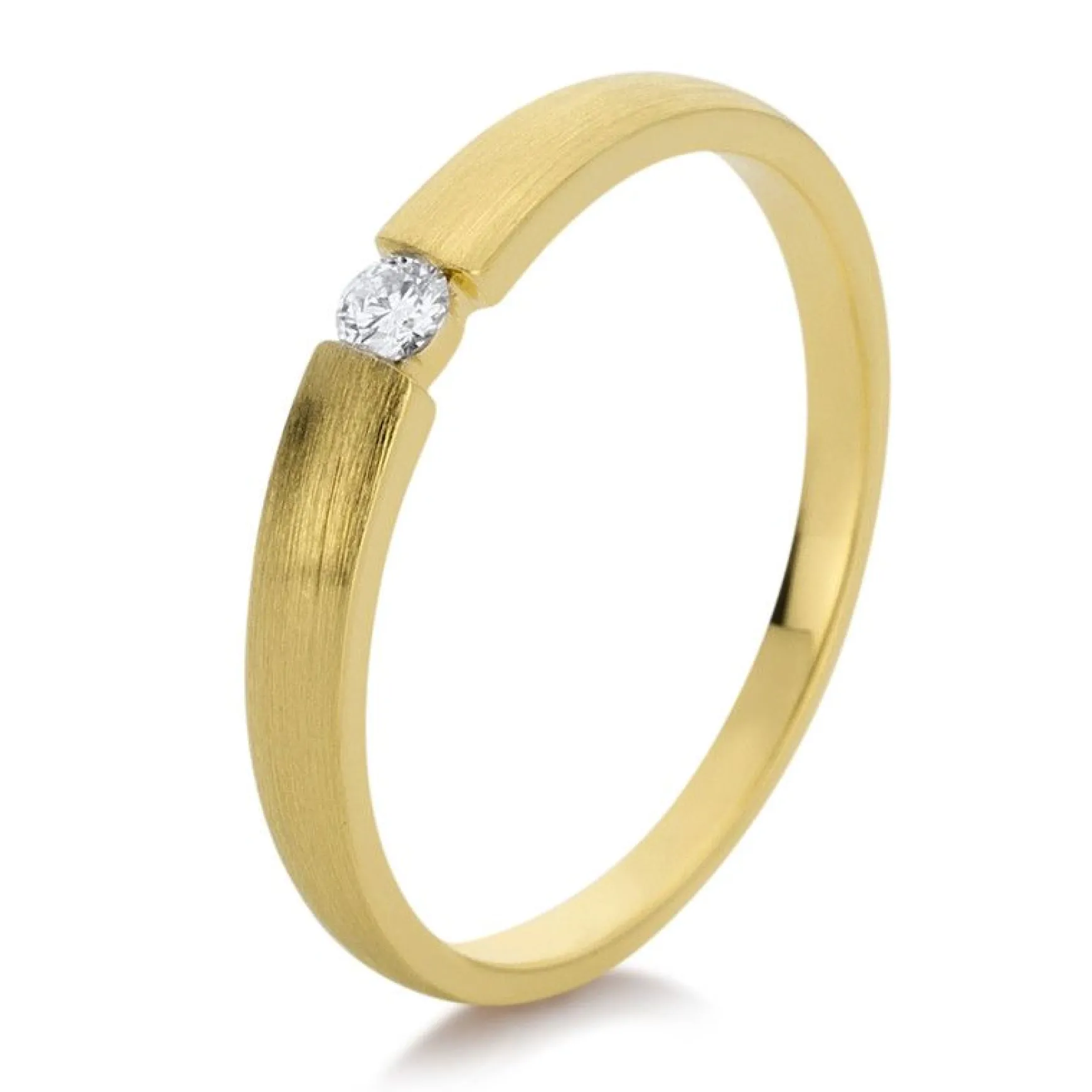 Solitär-Ring 585/14K Gelbgold Diamant 0.06ct.