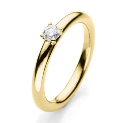 Solitär-Ring 750/18K Gelbgold Diamant 0.2ct.